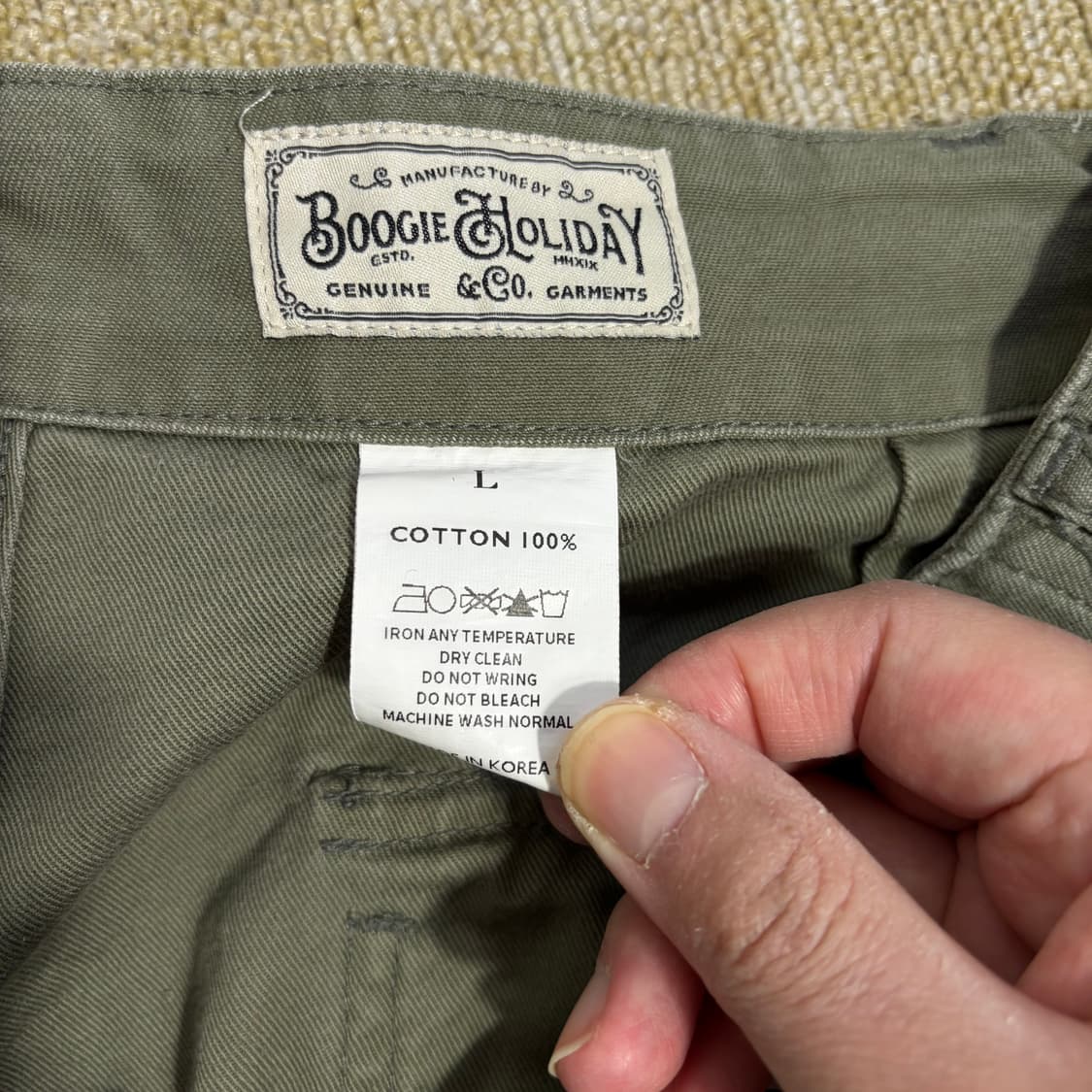 부기홀리데이 퍼티그팬츠 올리브그린(L) 상품이미지7