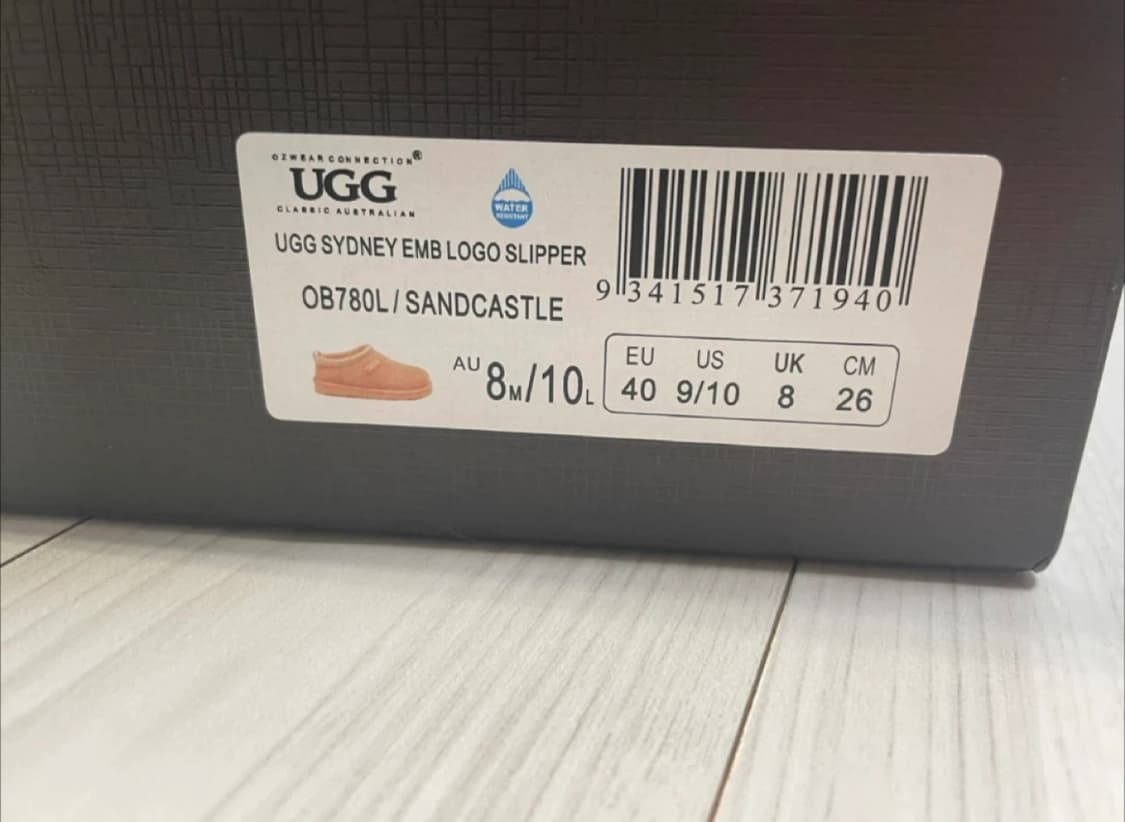 UGG 어그 시드니 엠보 로고 슬리퍼 260 새상품 상품이미지4