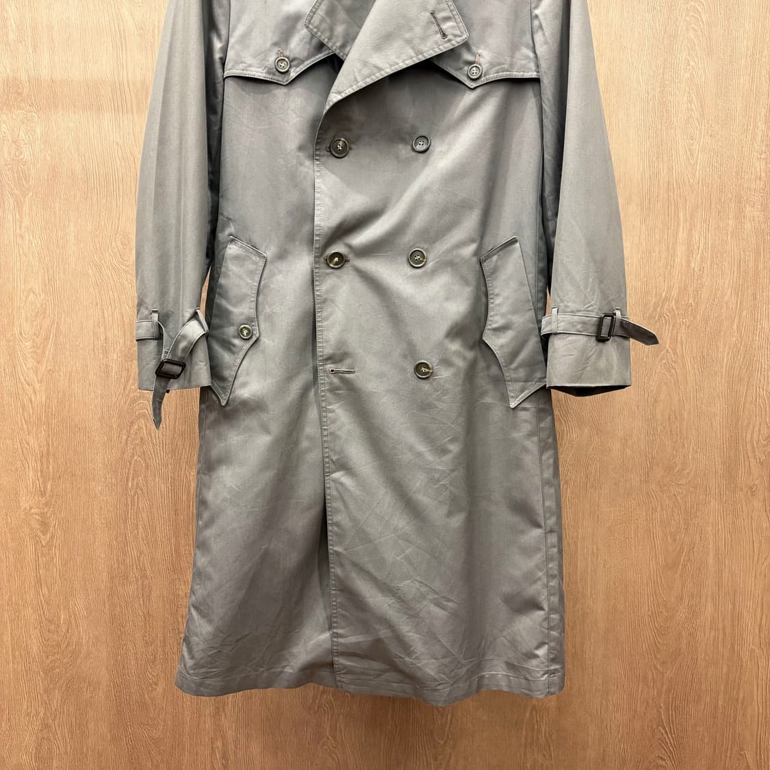 크리스찬 디올 트렌치 코트 소매 스트랩 더블 브레스티드 디테일 그레이 상품이미지5