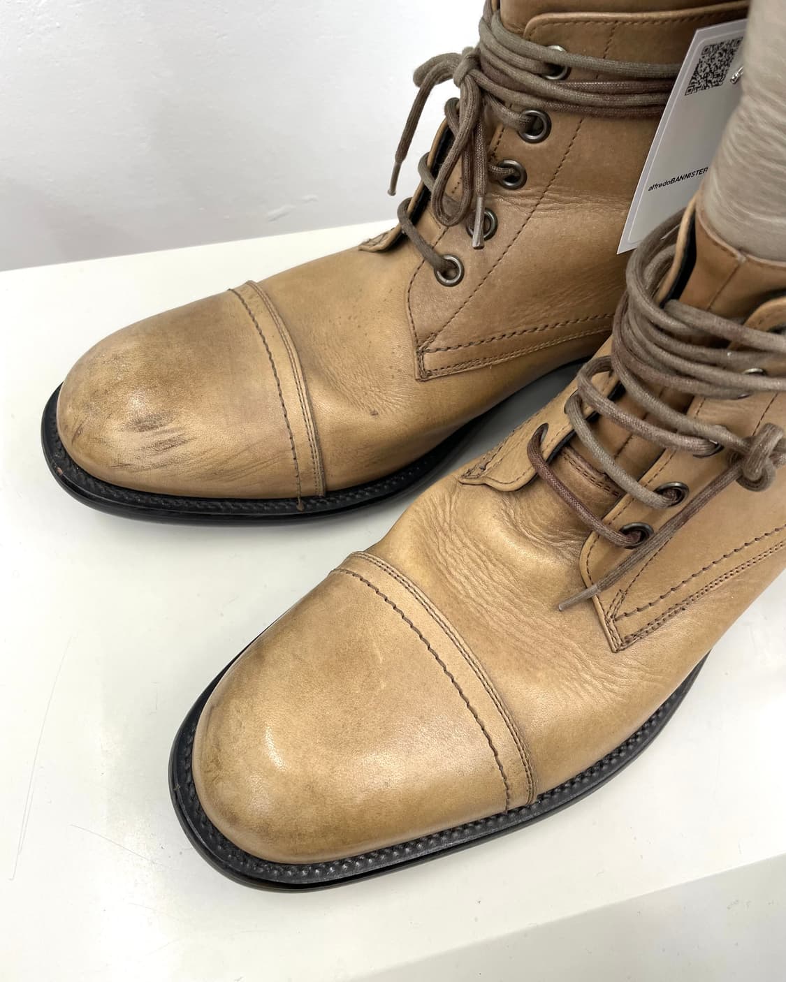 [250] 알프레도바니스타 레이어드 레더 부츠 상품이미지5