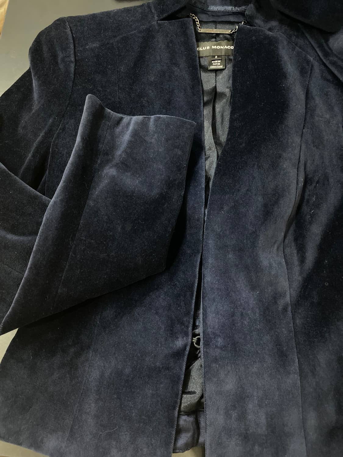 클럽모나코 네이비 벨벳 자켓 상품이미지5