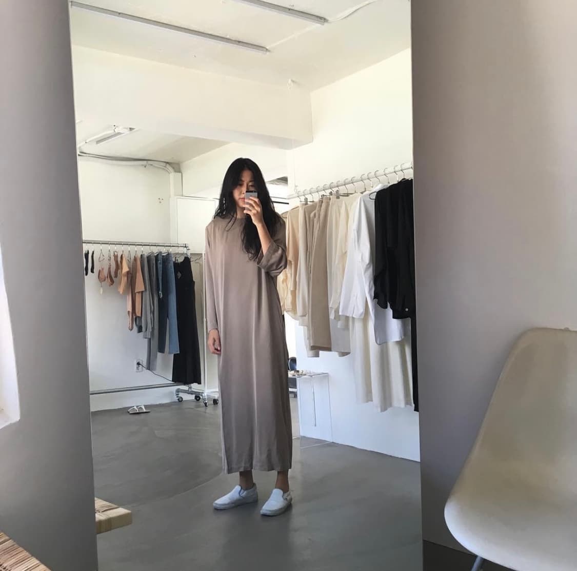 tencel long dress (beige) 상품이미지1
