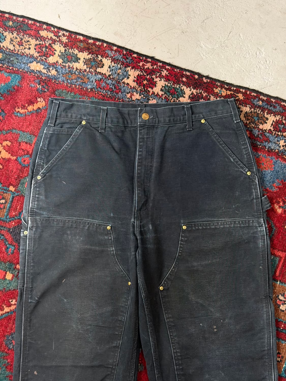 OG USA Made 칼하트 B01 더블니 블랙 칼하트 썩블니 카펜터 상품이미지5