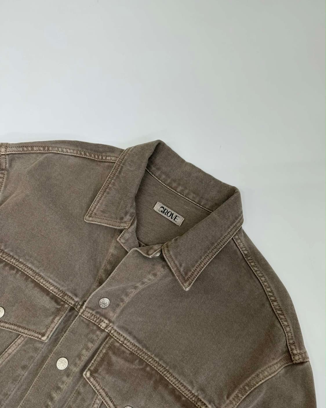 [M] 그로브 22FW 빈티지 브라운 폴 데님 자켓 상품이미지5