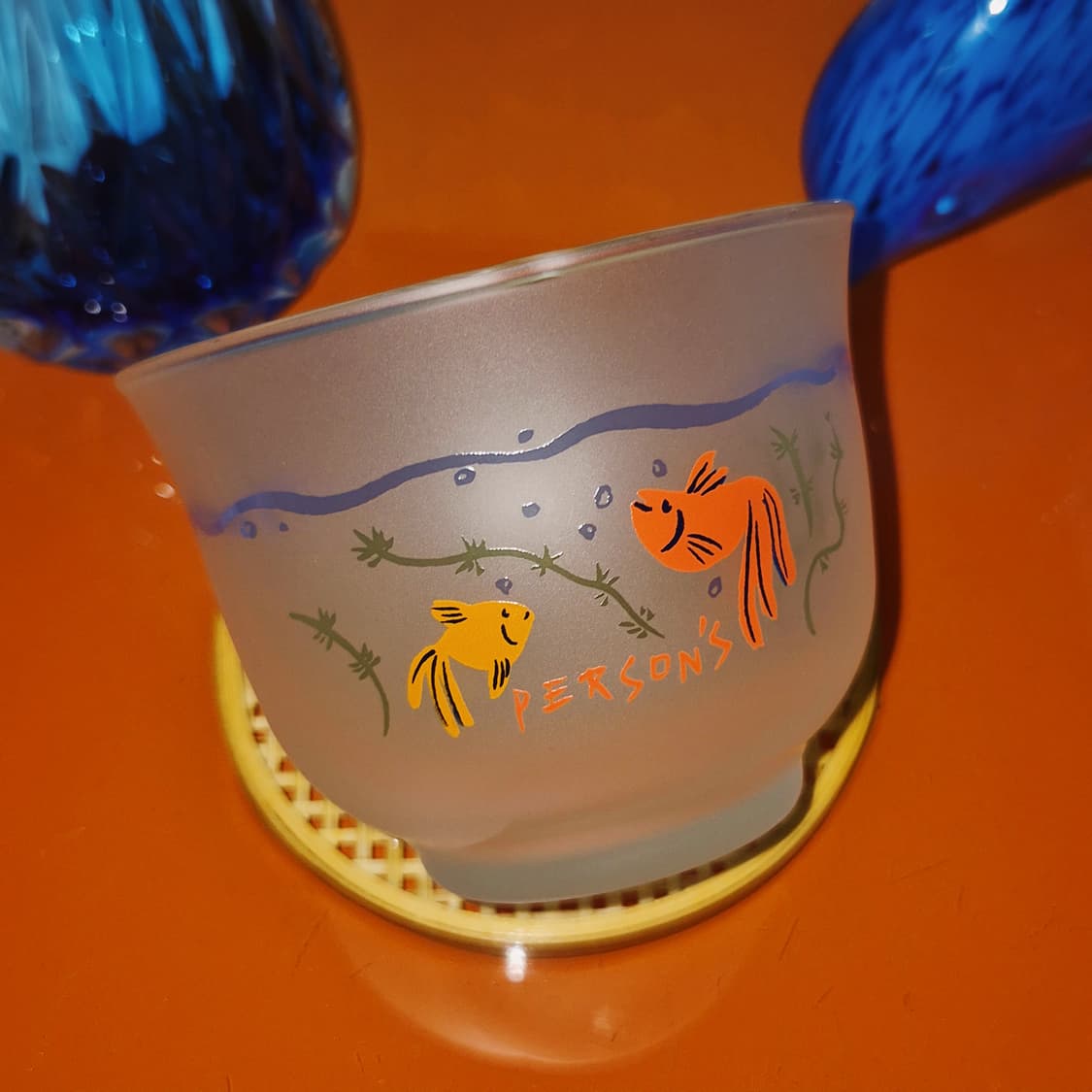 90s 파슨스 수초 금붕어 불투명 냉차 세트 1p 상품이미지6