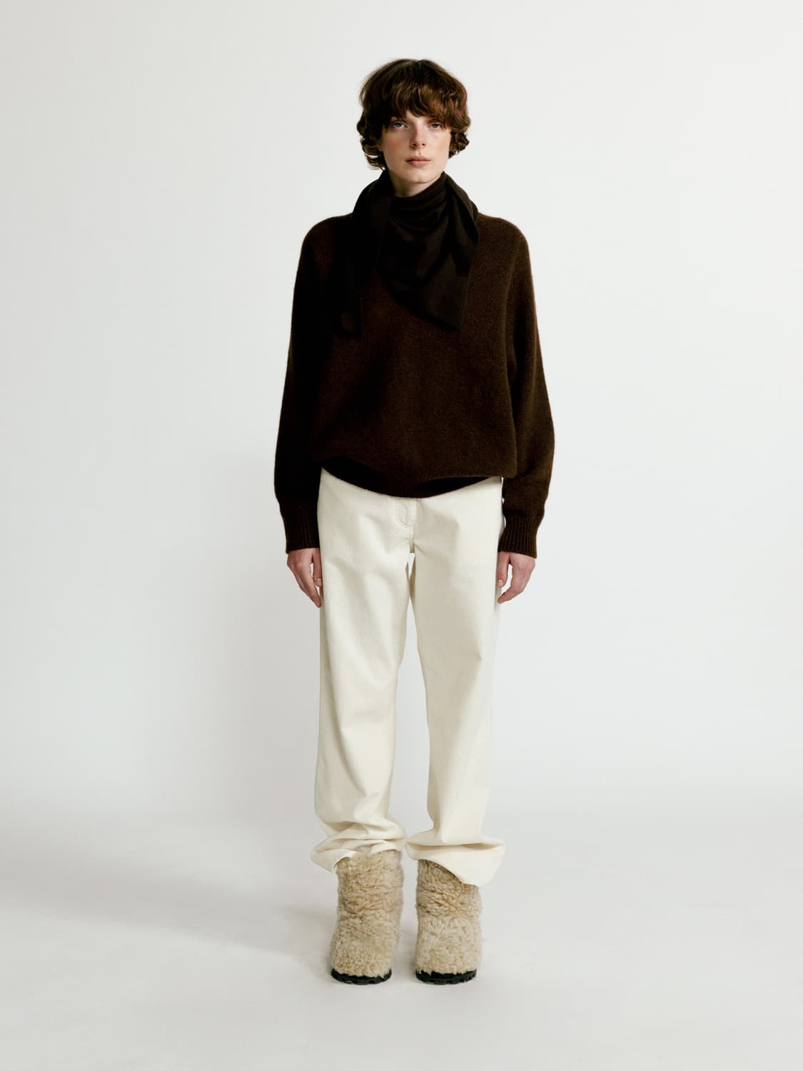 (새상품) 낫띵리튼 파운드 알파카 스웨터 니트 (초코) 상품이미지1