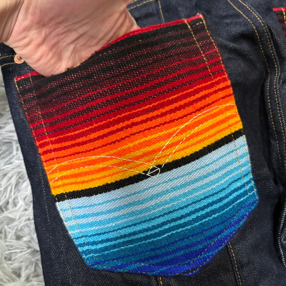 준야와타나베 x 자미로콰이 22fw 패널 데님 상품이미지4