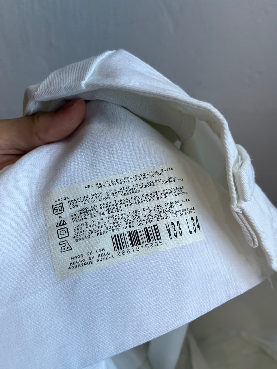 디키즈 화이트 팬츠 Made in USA  상품이미지3
