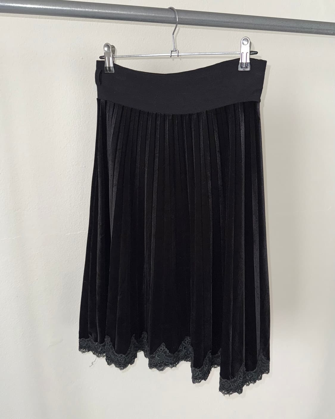 빈티지 벨벳 플리츠 스커트 상품이미지1