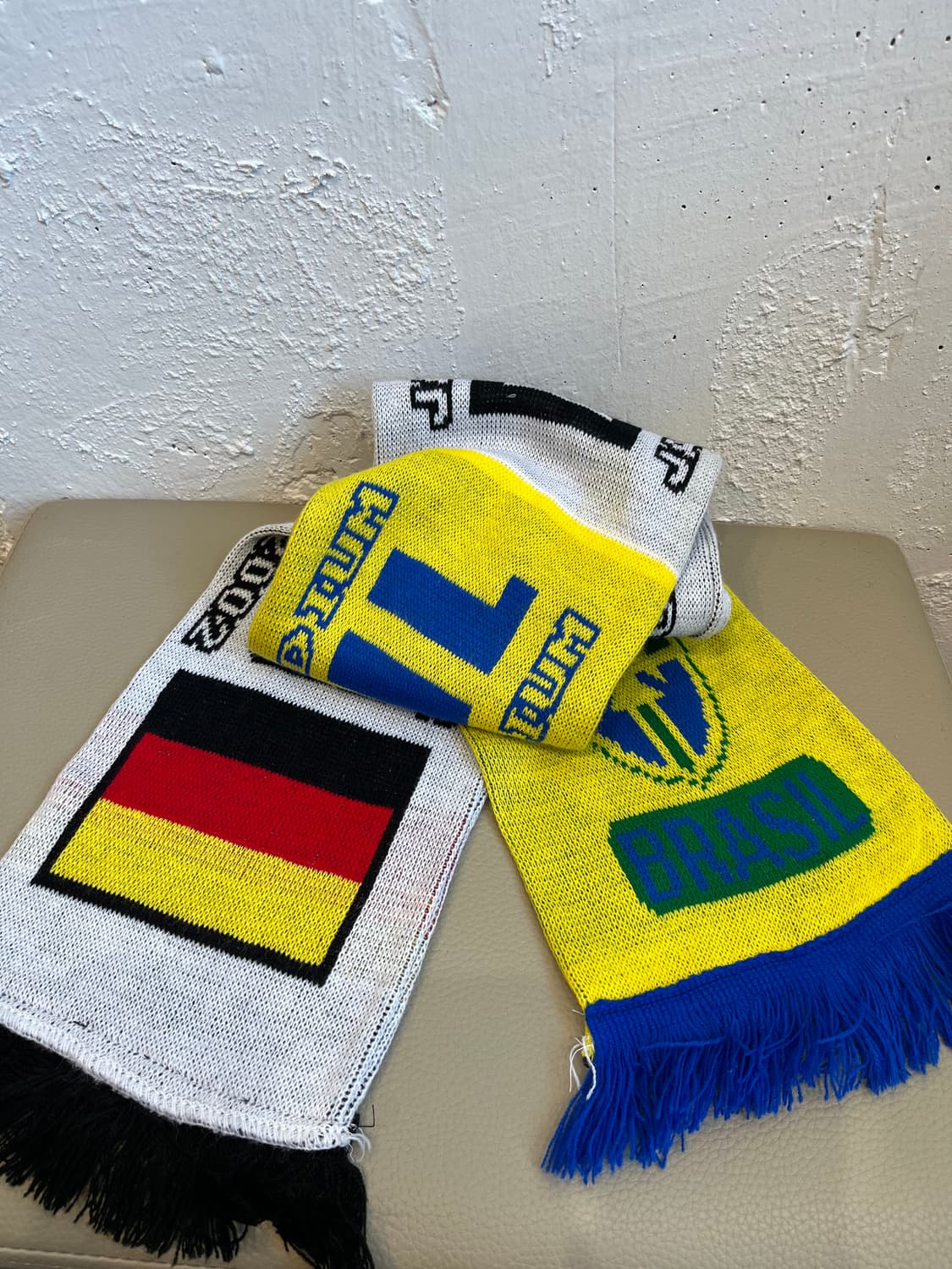 Made in UK 2002 브라질 독일 결승 아크릴 풋볼 머플러  상품이미지1