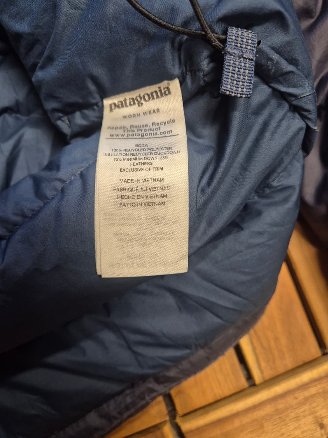 Patagonia 파타고니아 하이로프트 다운 네이비 키즈 XXL 상품이미지5