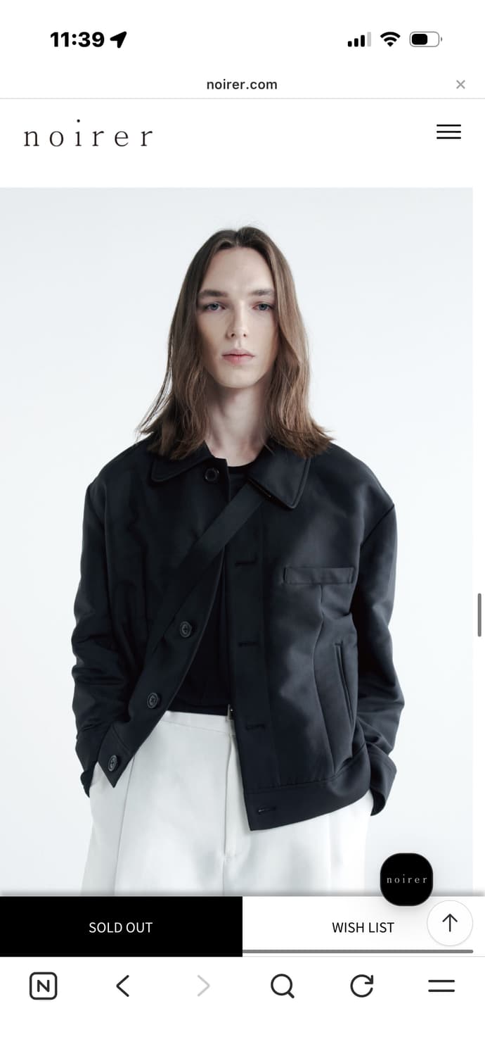 노이어 코튼 실크 오버핏 크롭 코치 자켓 50 상품이미지2