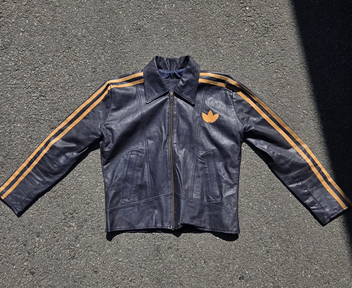 빈티지 아디다스 빅로고 가죽자켓 상품이미지1