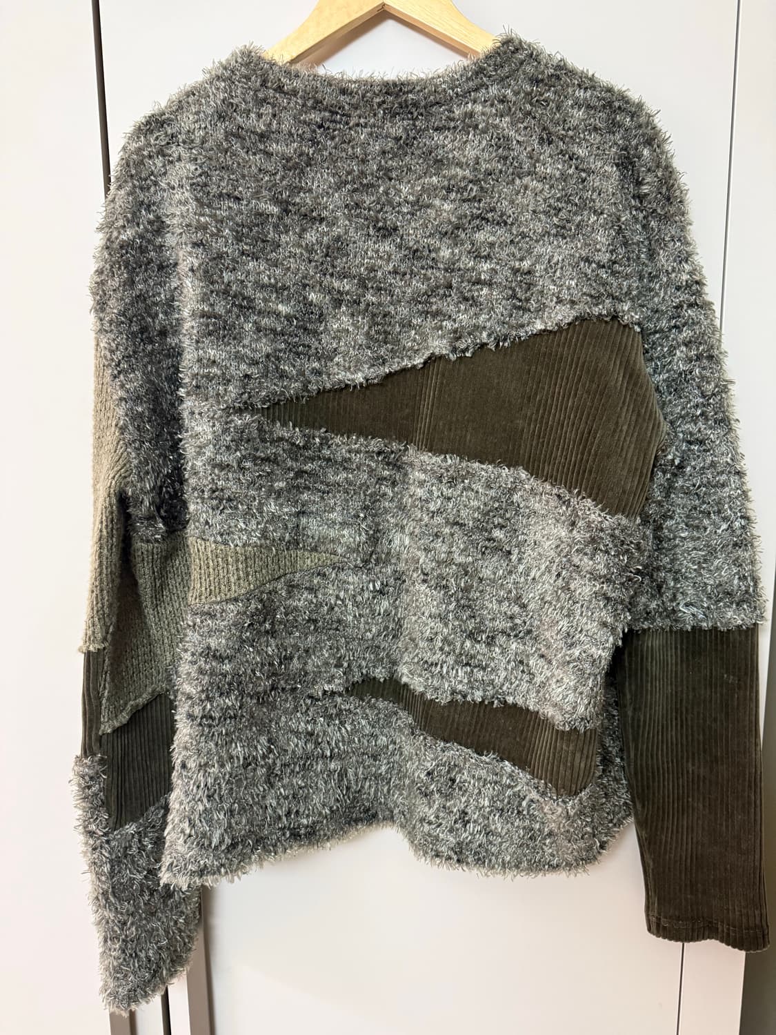 앤더슨벨 컬러 블록 스웨터 니트 카키 XL 상품이미지2