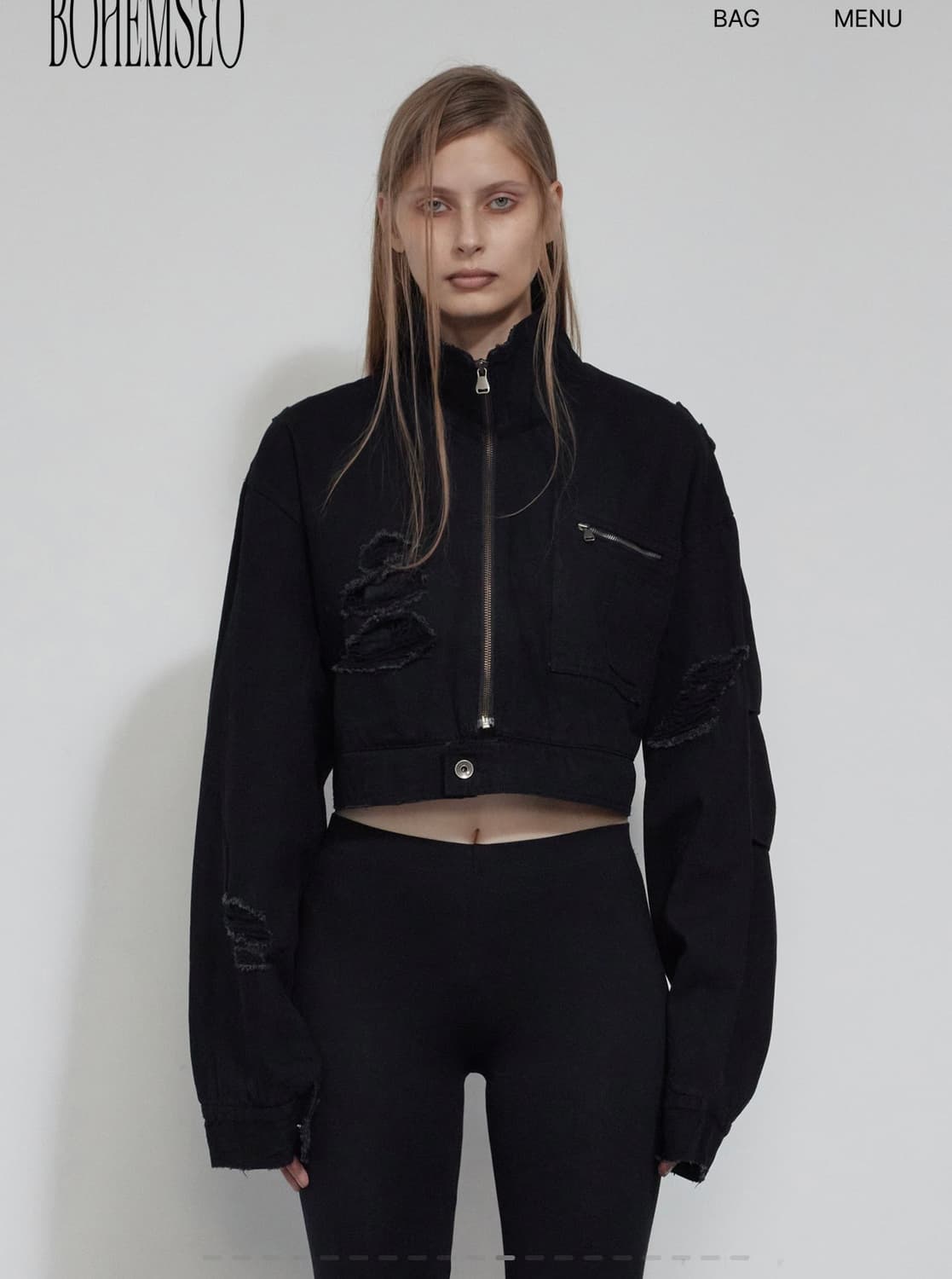 원가 28.6)보헤미안서울 DESTROYED FIELD JACKET 상품이미지5