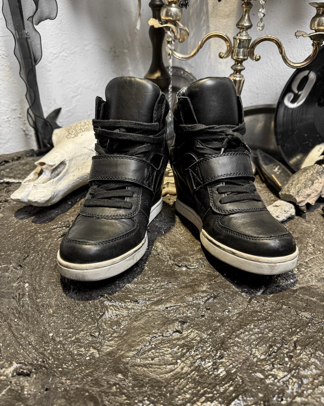 ASH – Leather High-top Wedge Sneakers 상품이미지2