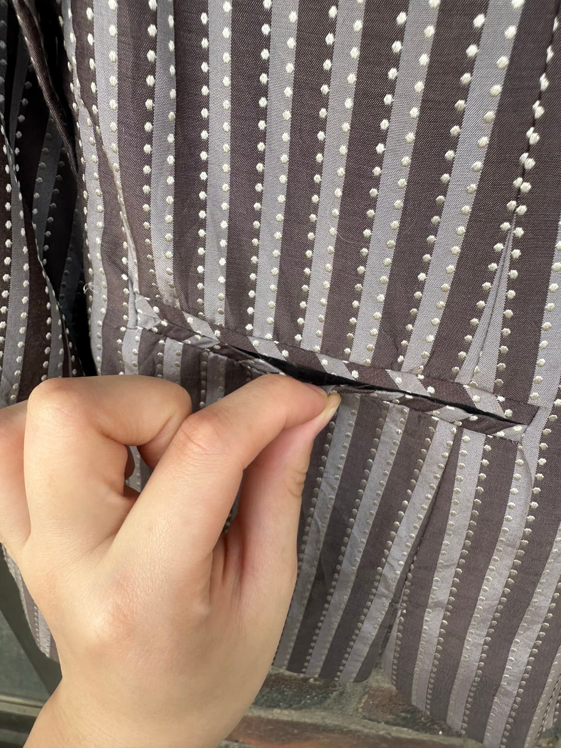 Healthy 브라운 도트 스트라이프 자켓 상품이미지4