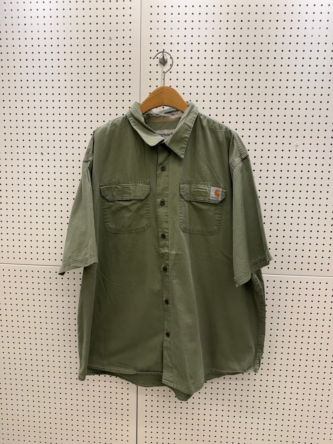 칼하트 투포켓 반팔 워크셔츠 라이트그린 U1348 상품이미지2