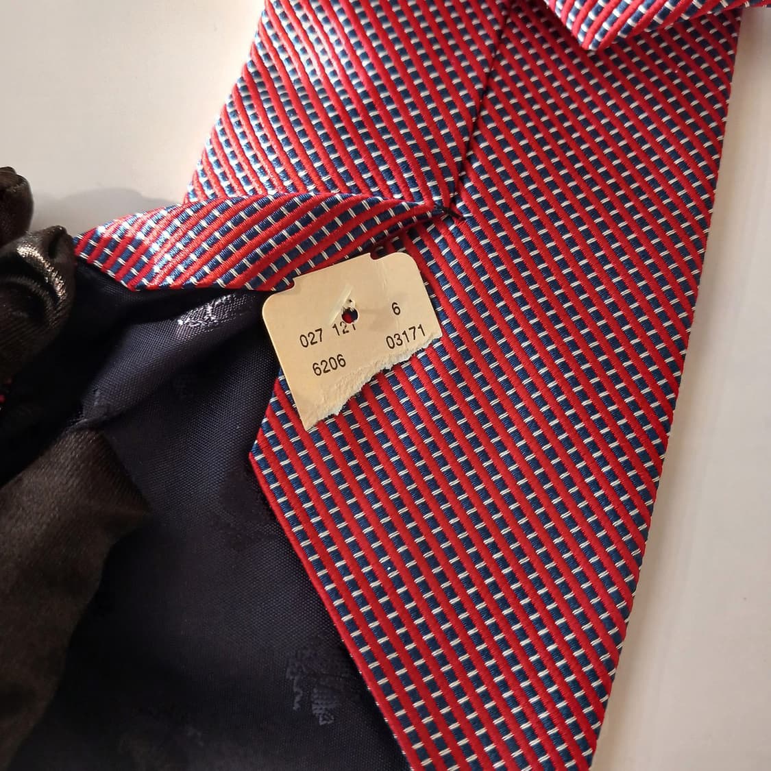 브룩스브라더스 실크 레드 지오메트릭 넥타이 8.9cm 새상품 A19072 상품이미지8