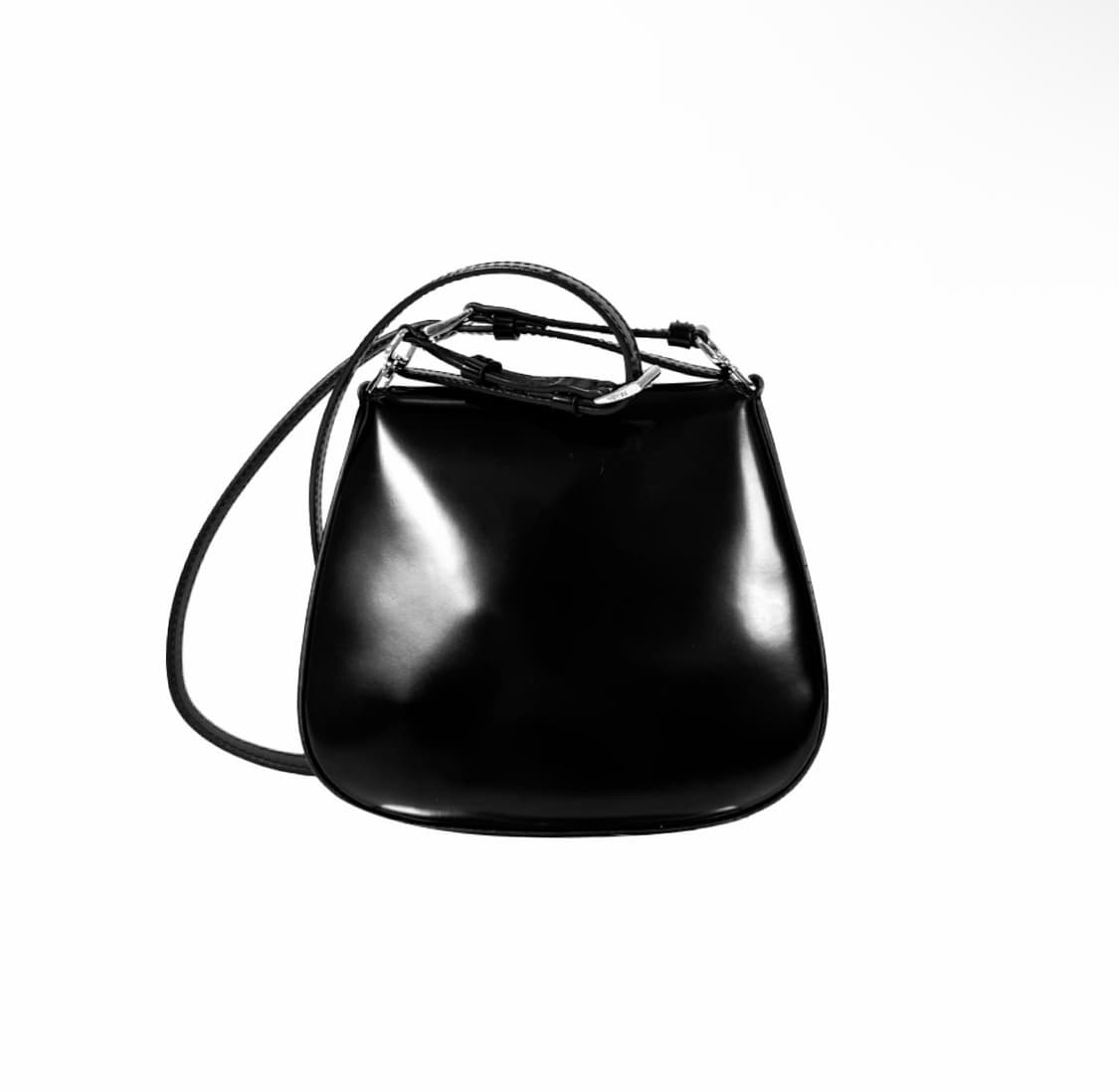 [MINI] 프라다 여성 브러시드 레더 클레오 플랩 숄더백 미니백 블랙 상품이미지2