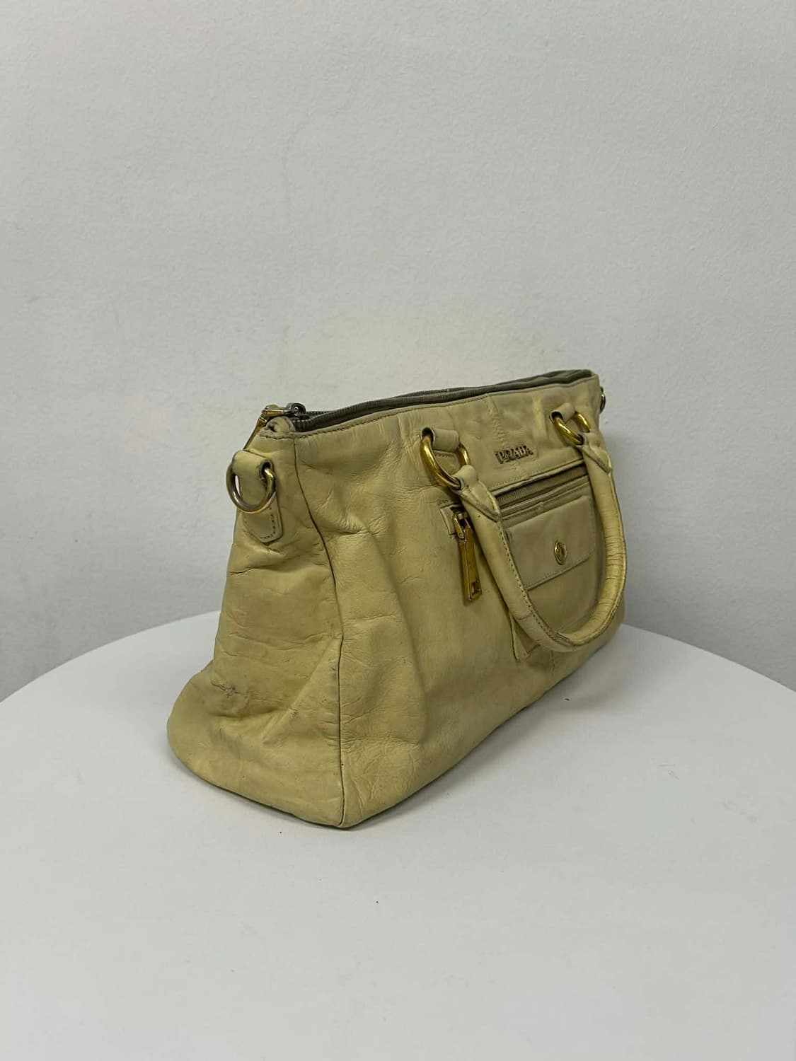 프라다 빈티지 레더 숄더백 토트백 상품이미지10