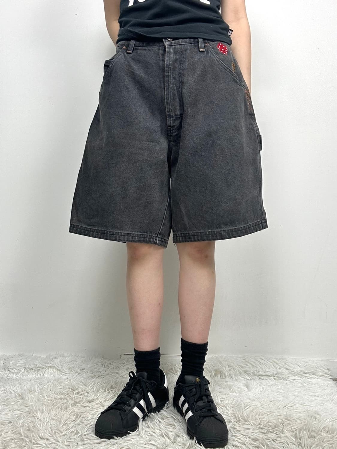 90s Godbody 올드스쿨 피어싱 맨 카펜터 반바지 상품이미지2