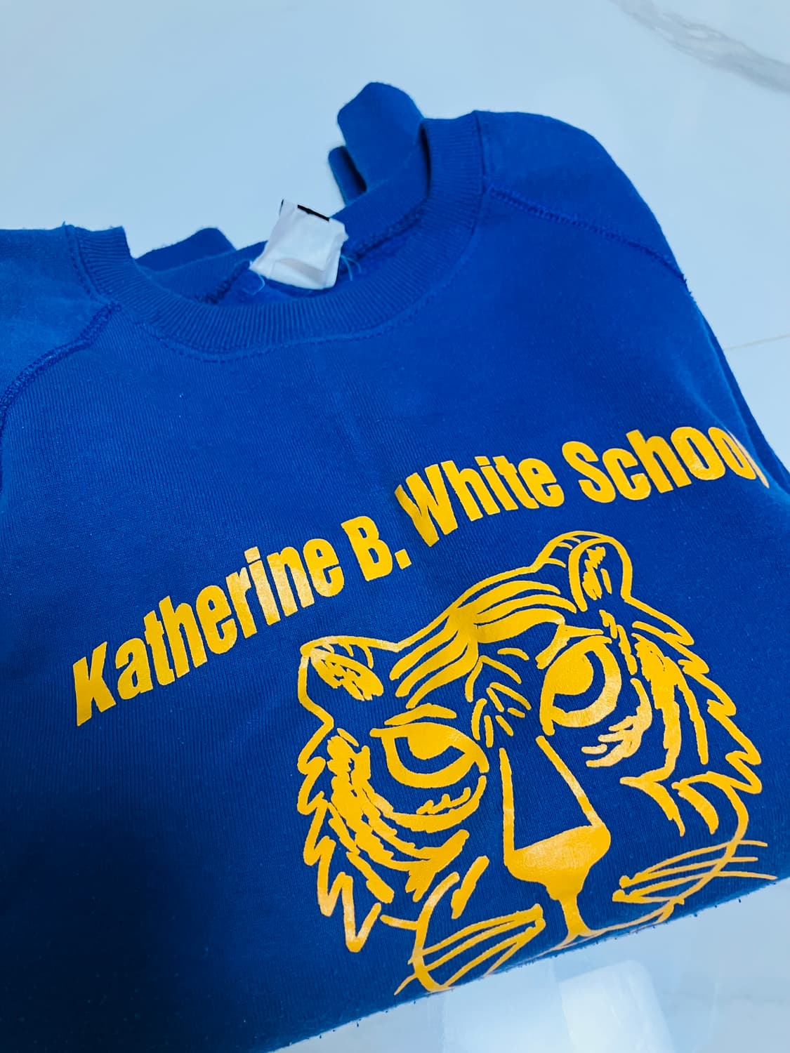 미국 빈티지 Lee Katherine B. White 스쿨 맨투맨 2XL 상품이미지4