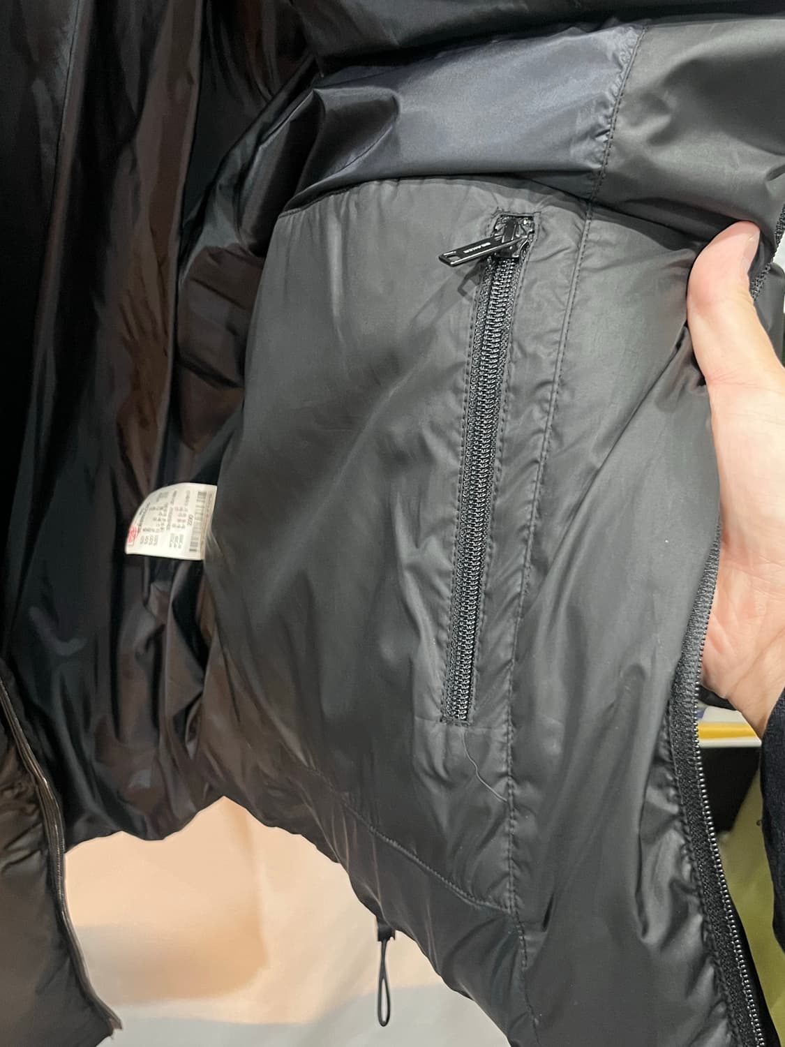 비이커 구스다운 오버핏 패딩 블랙 2 상품이미지5