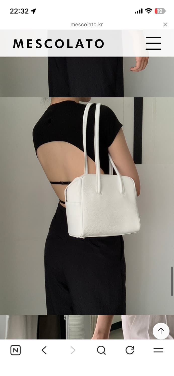 mescolato 마쉬 화이트 그레인 레더백 상품이미지7