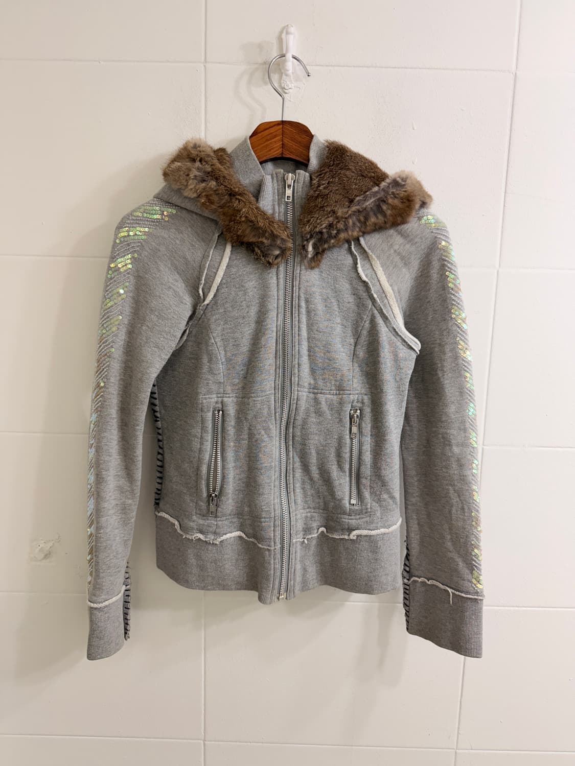 빈티지 무채색 펑크 아일렛 딱붙 작사 코디 세트 상품이미지6