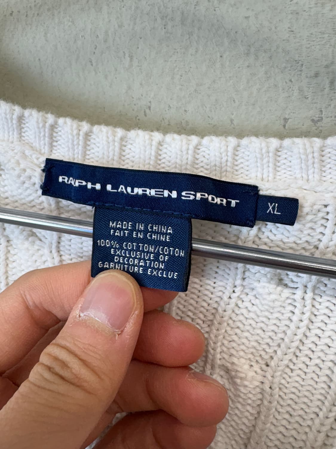 폴로랄프로렌 빈티지 화이트 케이블 니트 상품이미지8