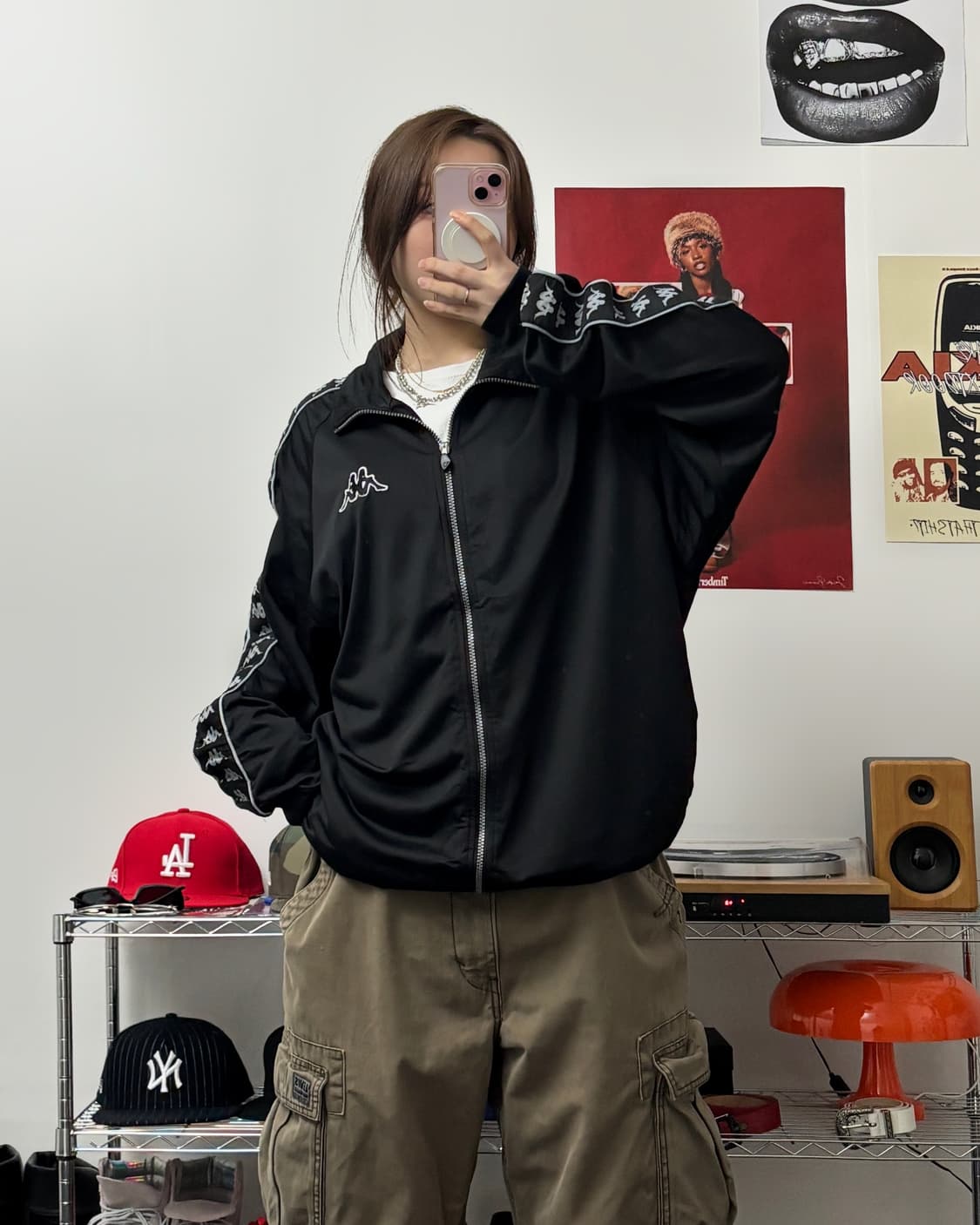 카파 00s 사이드라인 블랙 트랙탑 져지 상품이미지4