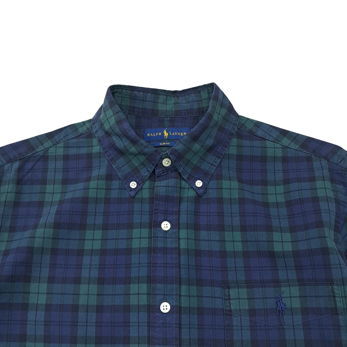CL899 L 폴로 슬림핏 블랙워치 타탄체크 셔츠 남방 상품이미지2
