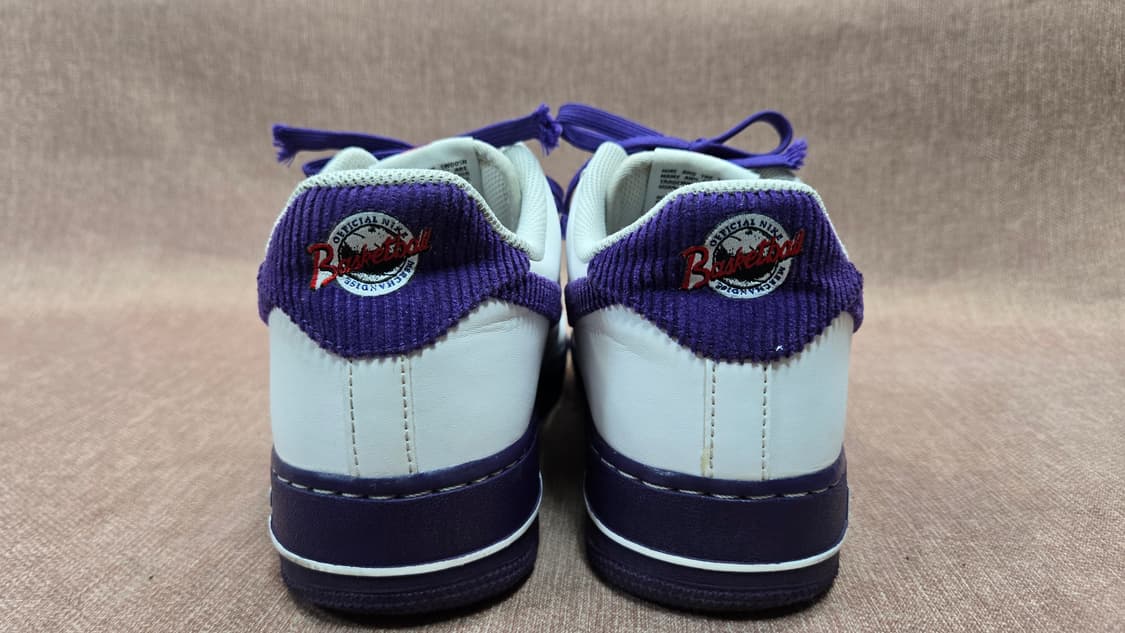 나이키 270mm-  에어포스1 EMB 화이트 앤 코트 퍼플   상품이미지5