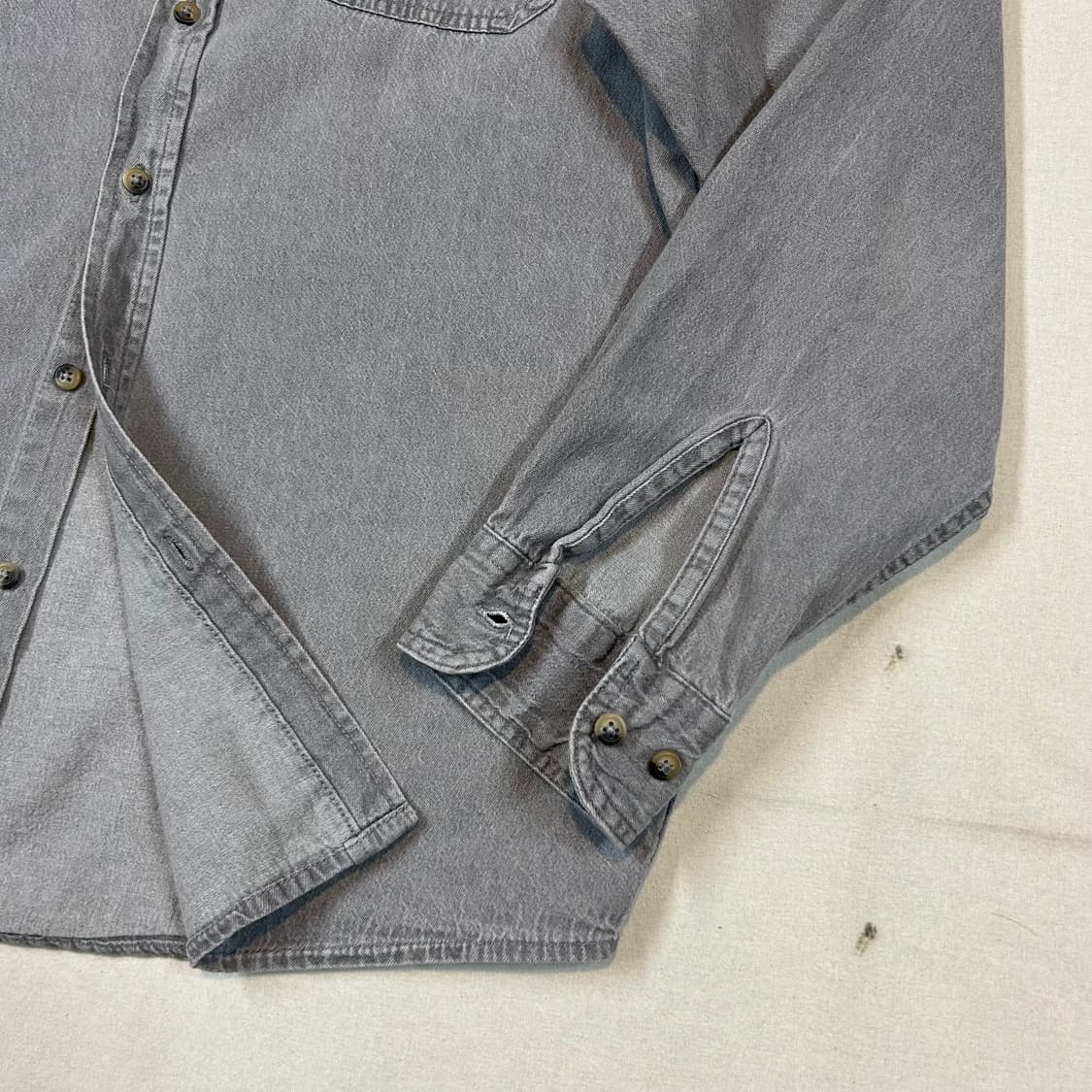 M) Wrangler 랭글러 투포켓 워크웨어 코튼 셔츠 그레이 상품이미지4