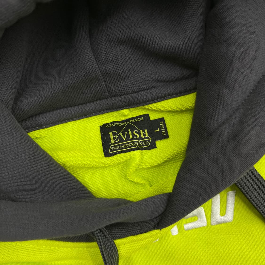 에비수 장 미쉘 바스키아 네온 레이어드 차콜 후드 L 상품이미지8