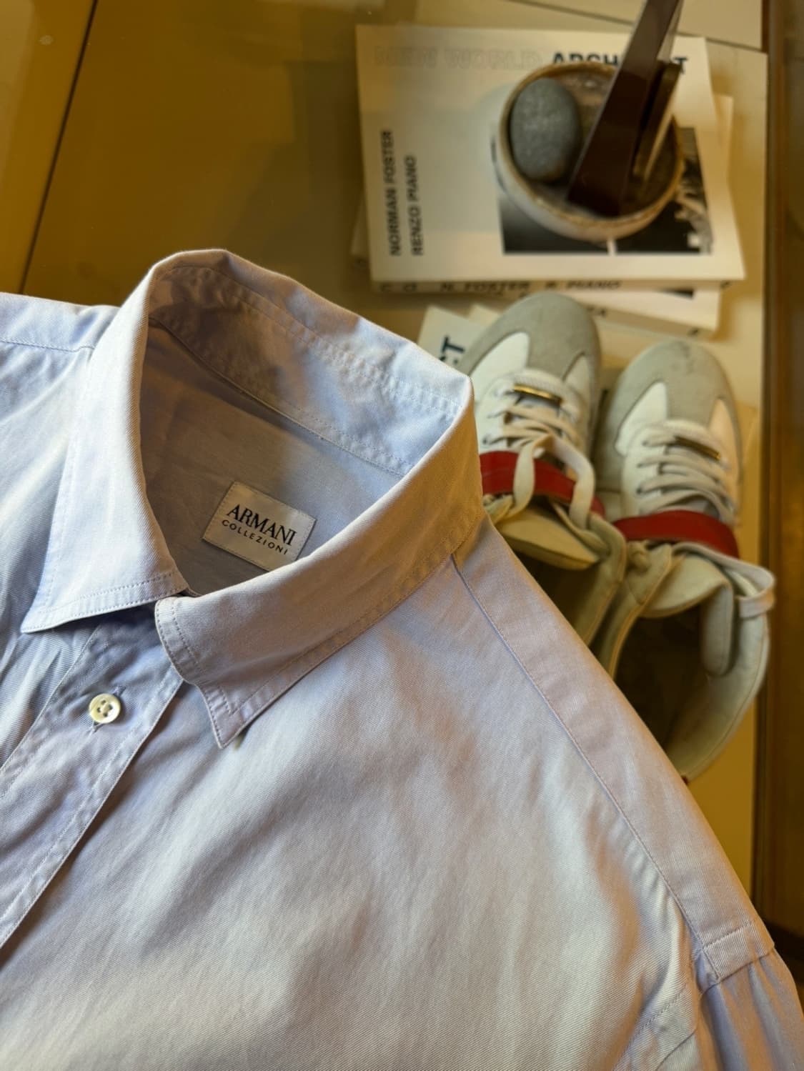 아르마니 꼴레지오니 버튼다운 셔츠 100 상품이미지6