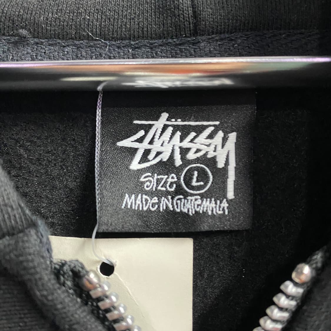 스투시 빅로고 블랙 후드 집업 B3843 상품이미지4