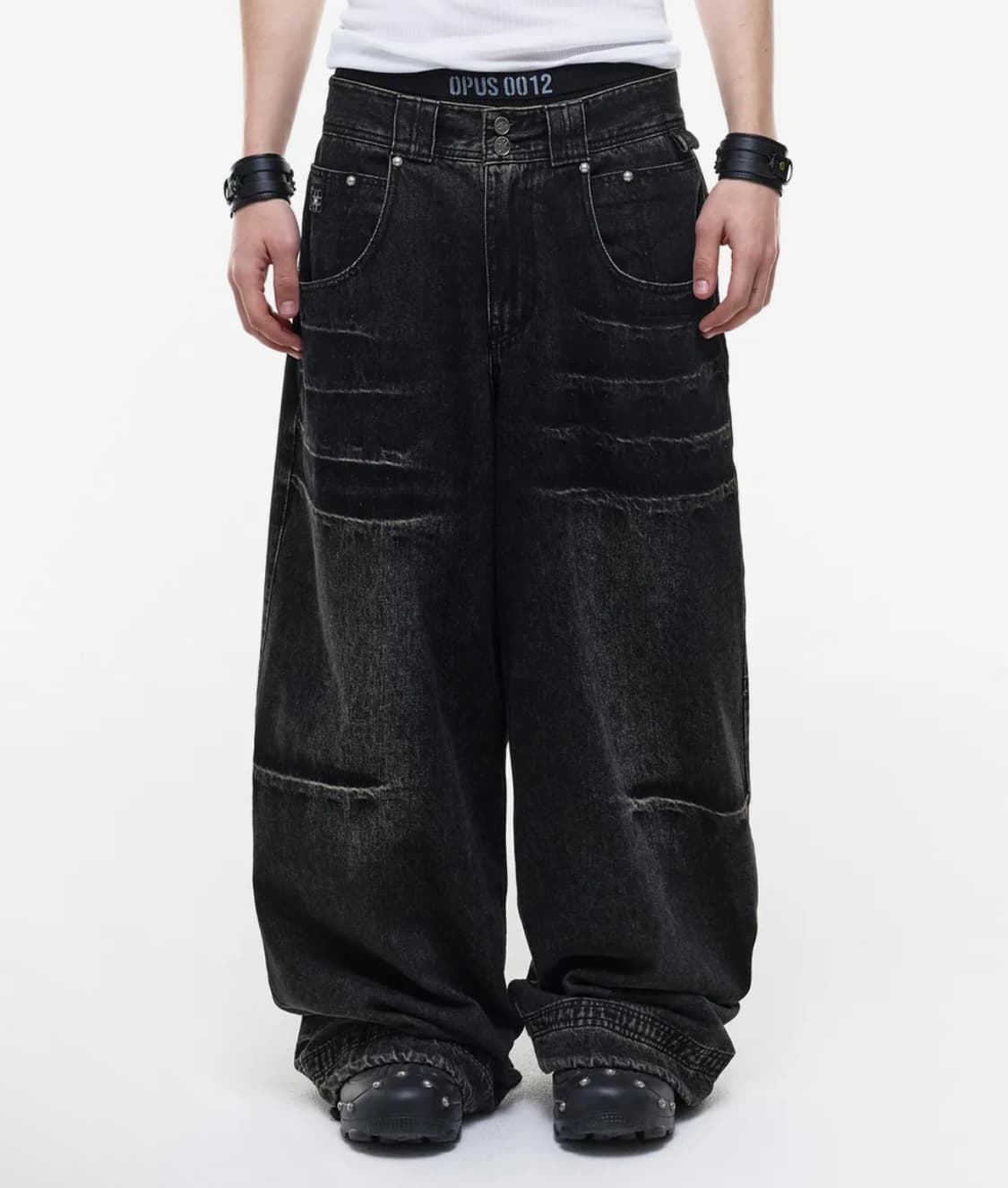 Clawed melted 데님 블랙 상품이미지1