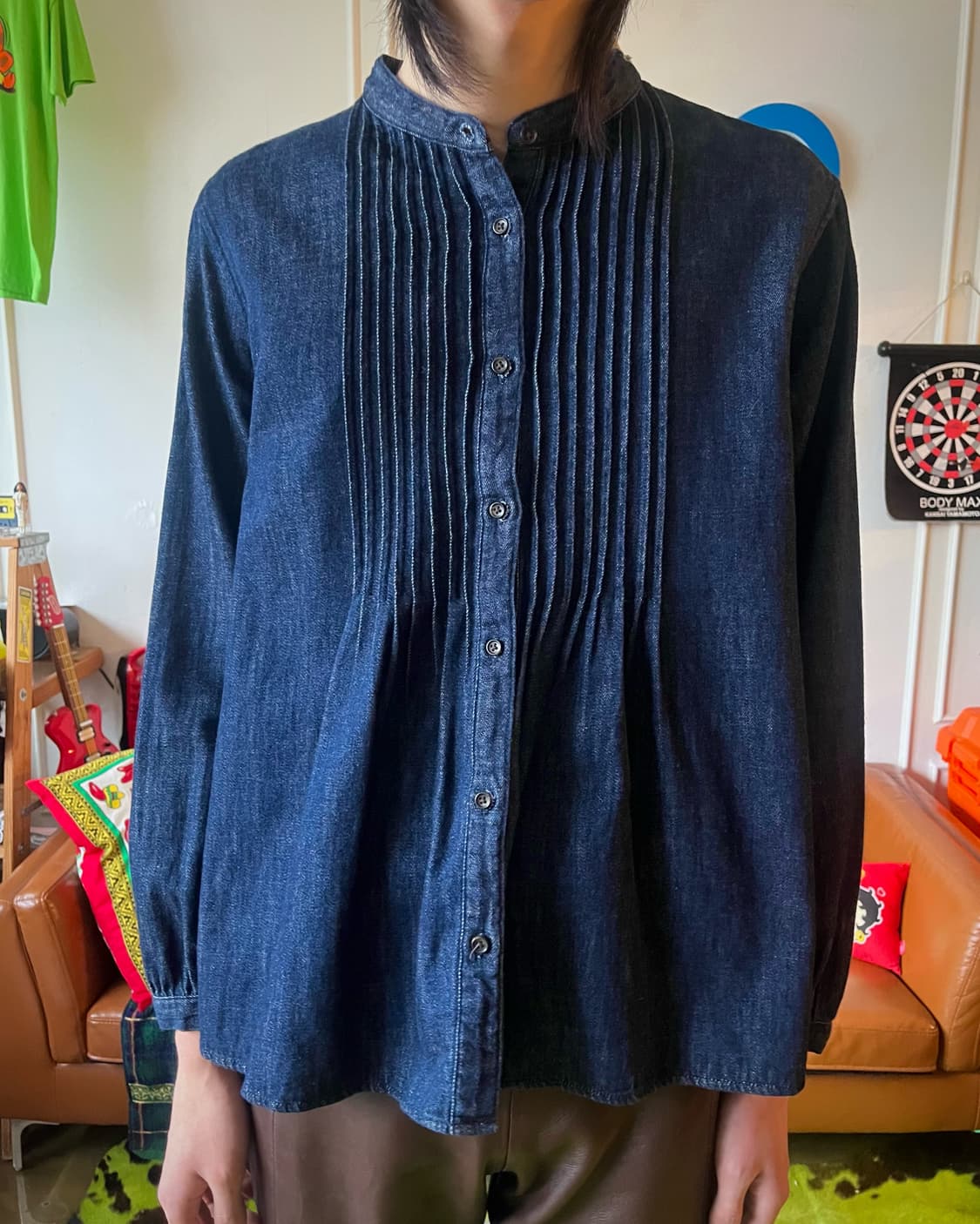 Inès de la Fressange X ユニクロ Denim Shirt 상품이미지2