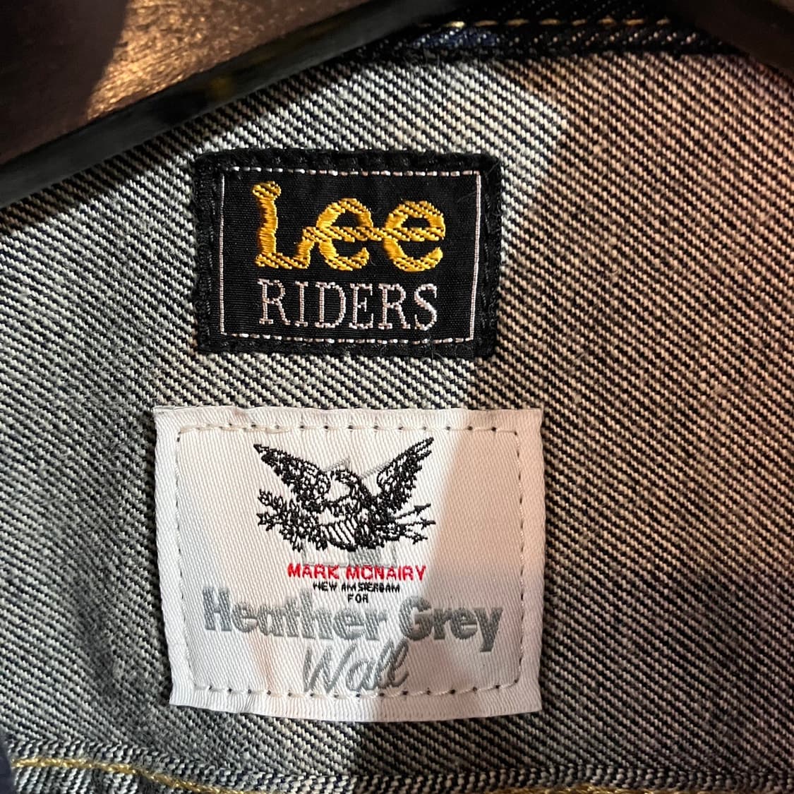 lee x heather grey 도트 데님자켓 상품이미지5