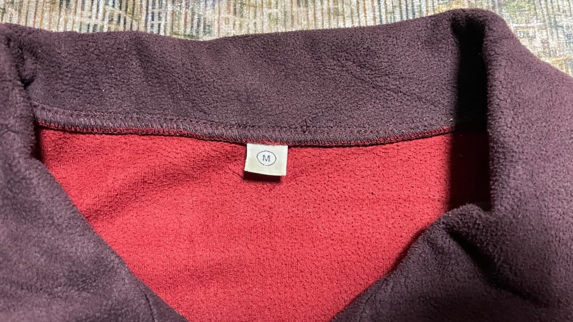 JPN 00s 일본 빈티지 y2k 레트로 유니클로 버건디 하프집업 플리스 상품이미지7