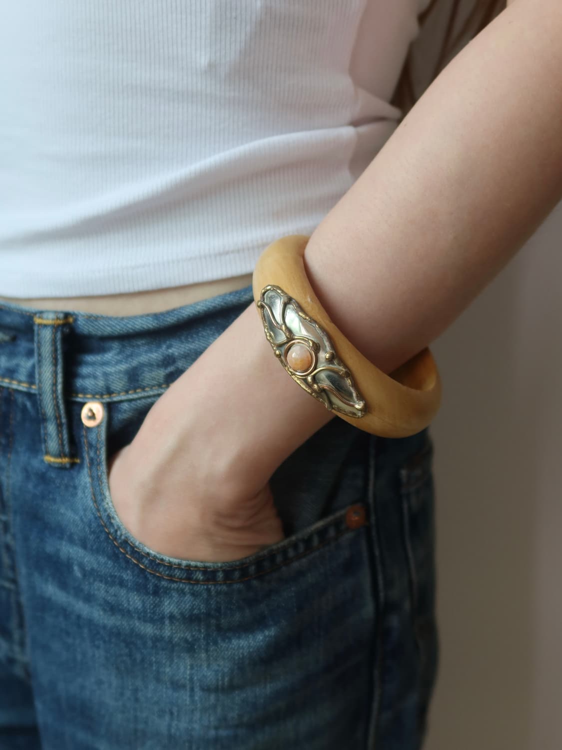 oval stone bangle 상품이미지2