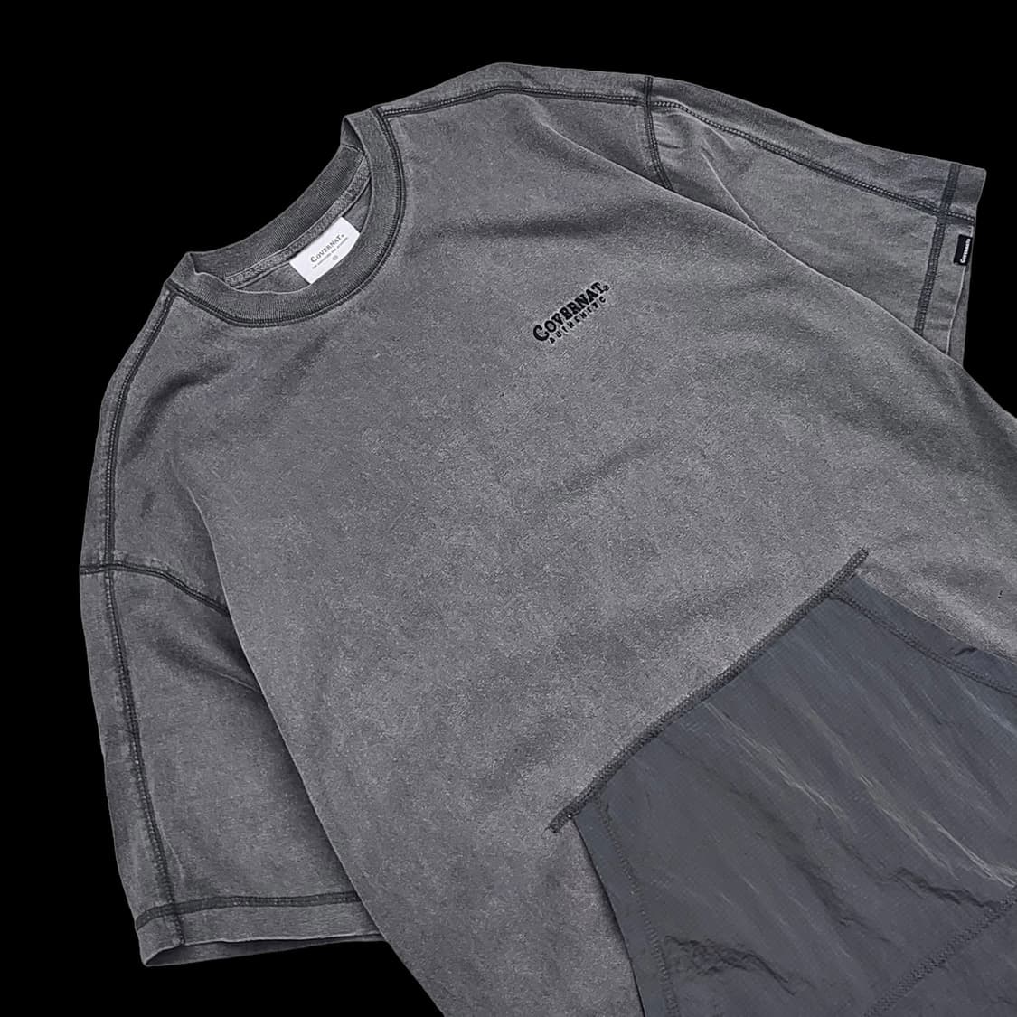 커버낫 피그먼트 나일론 포켓 반팔티 상품이미지2