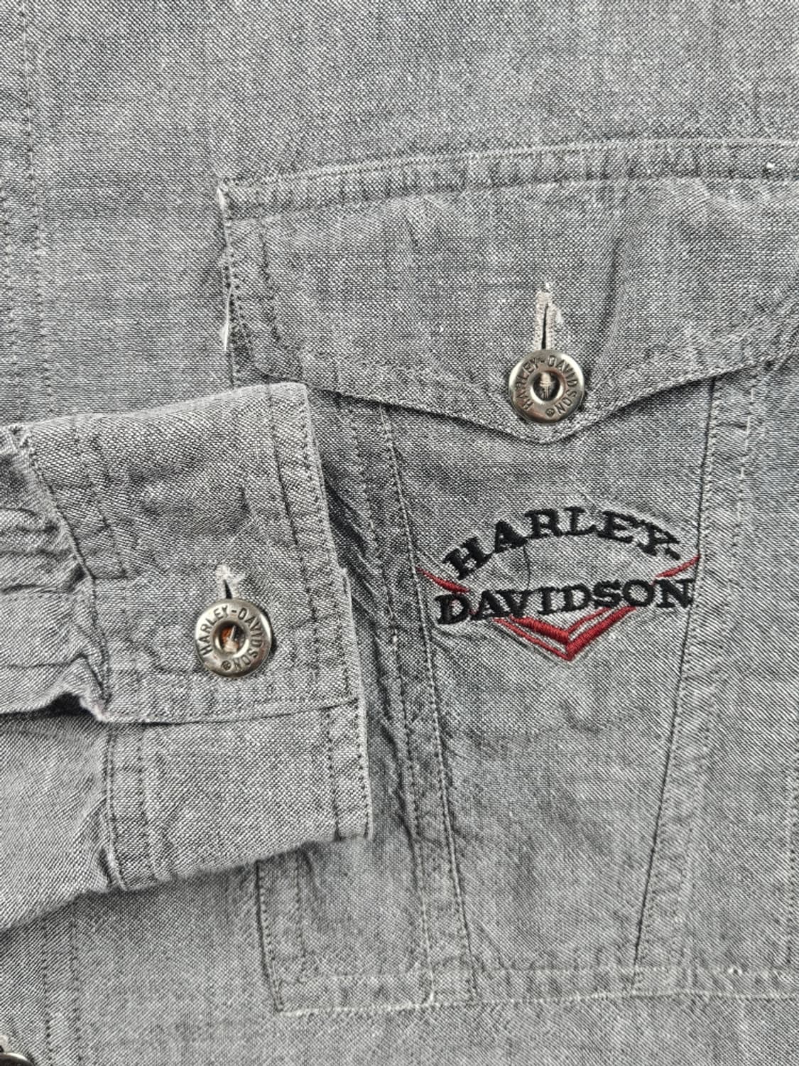 할리데이비슨 자수로고 포켓 바이커 셔츠 ( M ) / 8042 상품이미지7