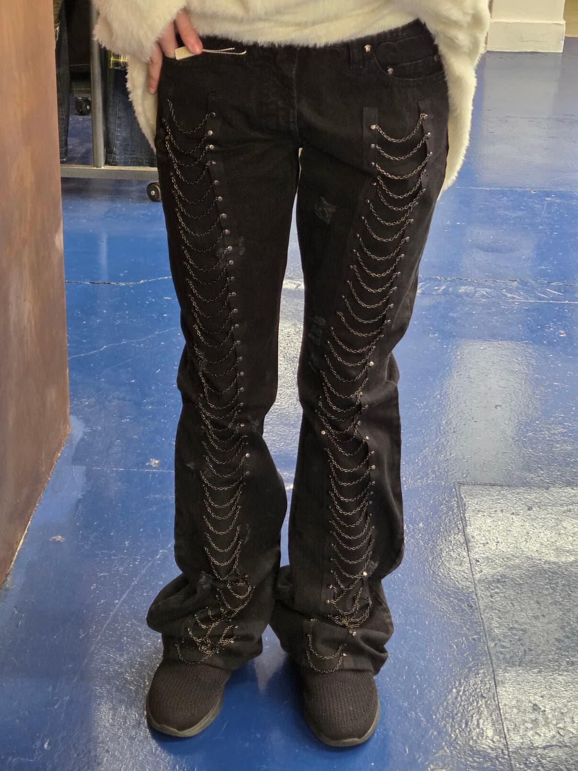 Versace 베르사체 진스 쿠뛰르 체인 부츠컷 팬츠 상품이미지1