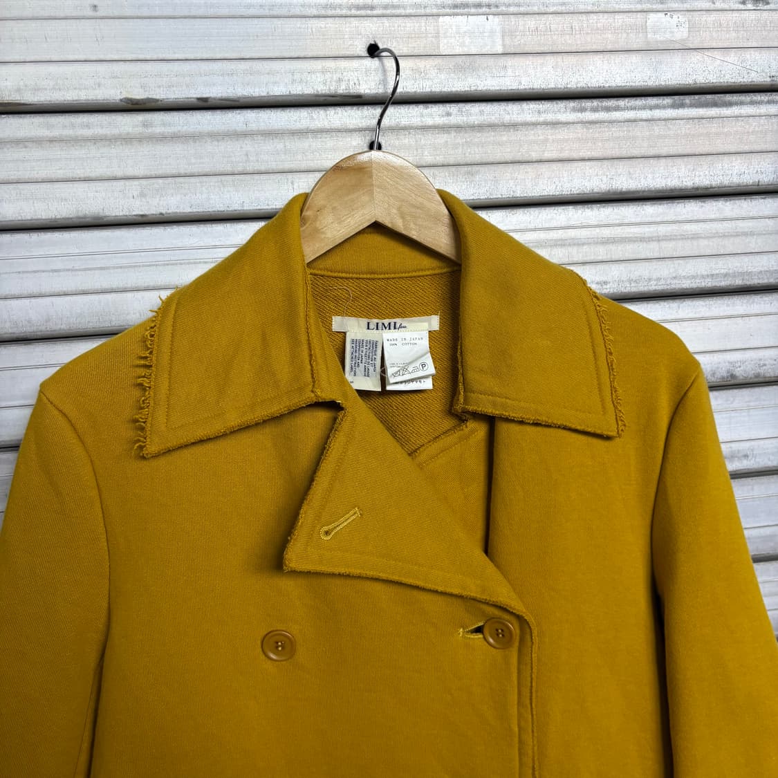 LIMI feu 머스타드 코튼 더블 브레스티드 코트 상품이미지2