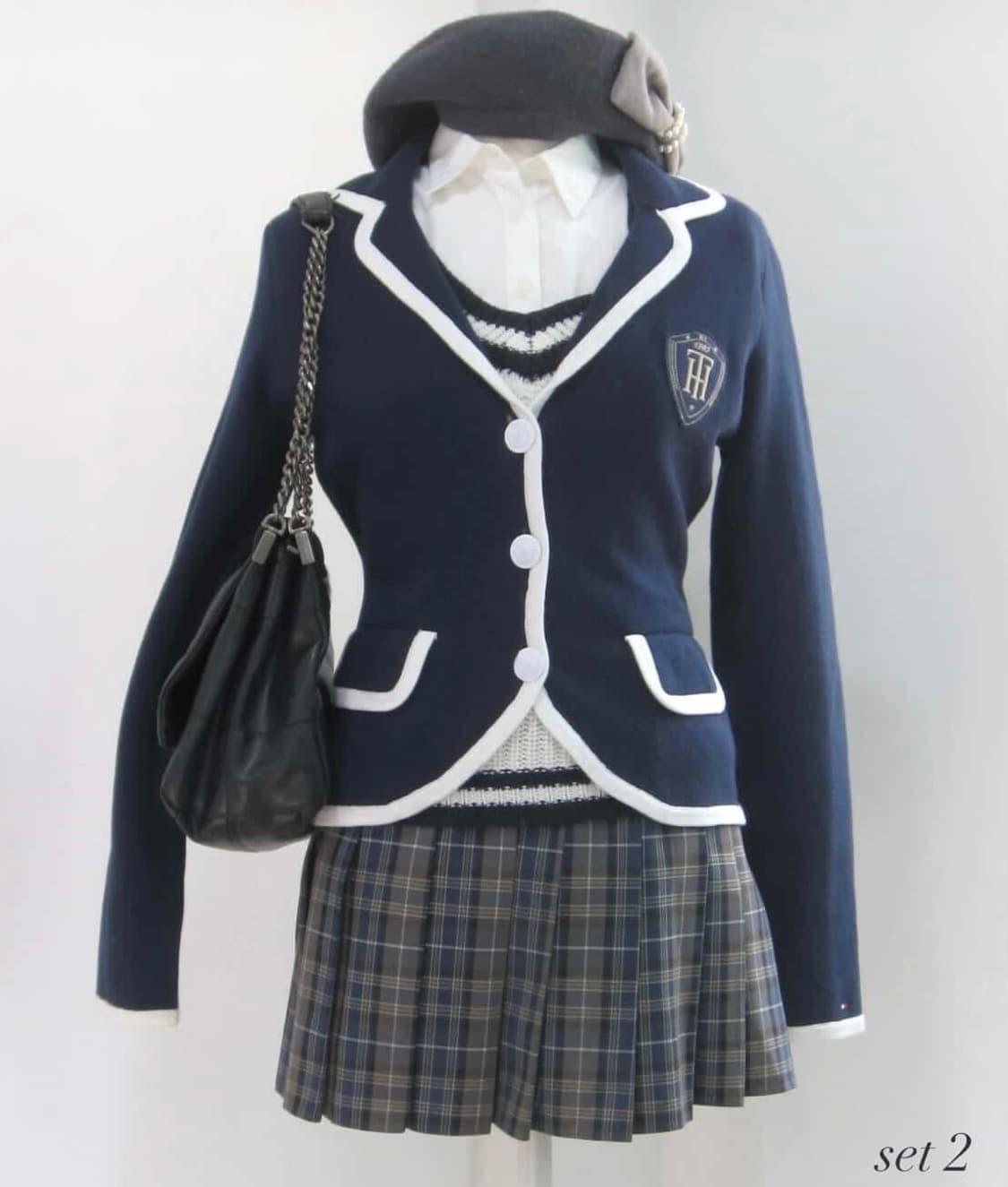 JK 니혼진 프레피 빈티지 코디셋 (착샷o) 상품이미지1