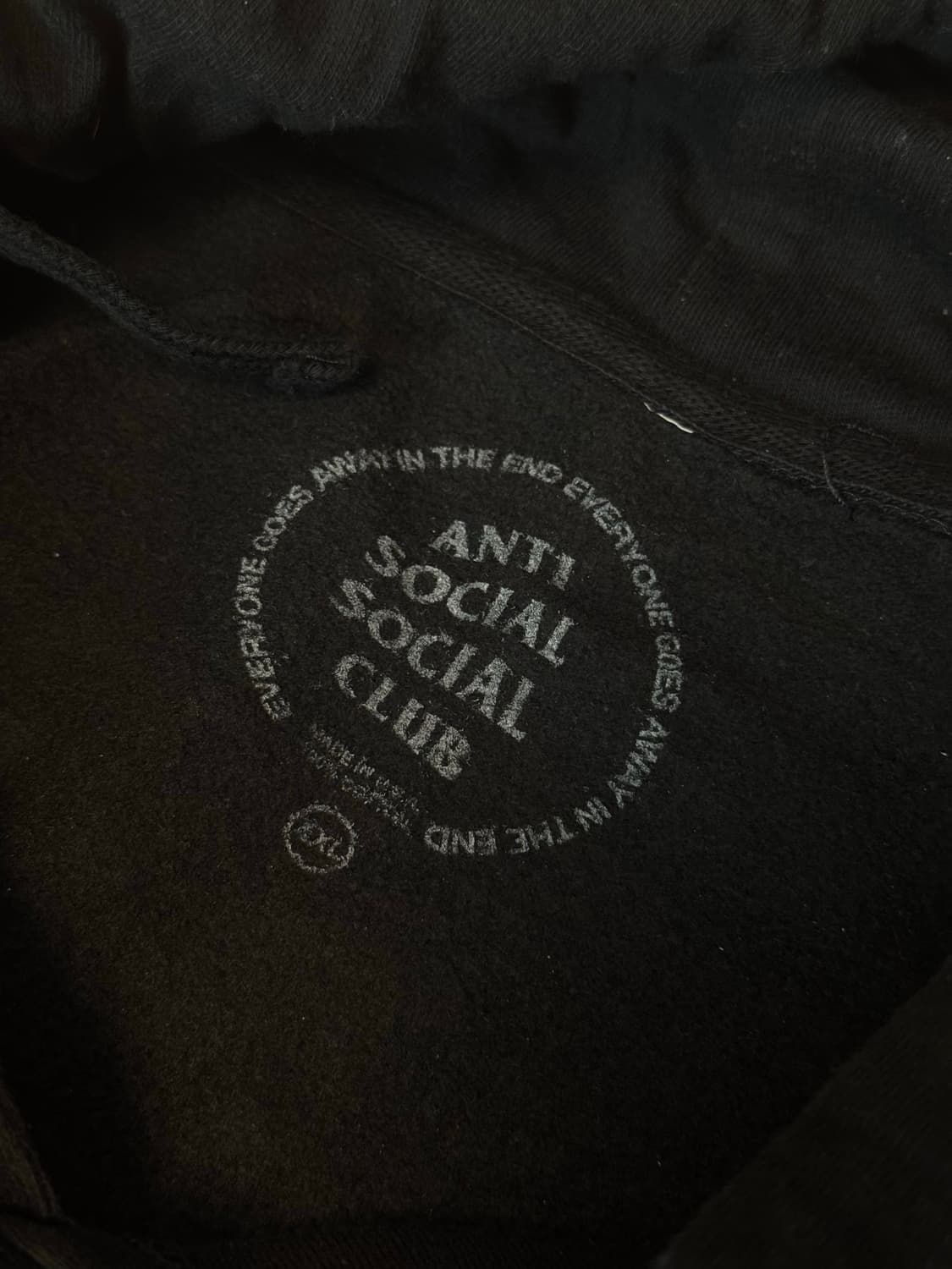[XXL] 안티소셜소셜클럽 후드 블랙 상품이미지3