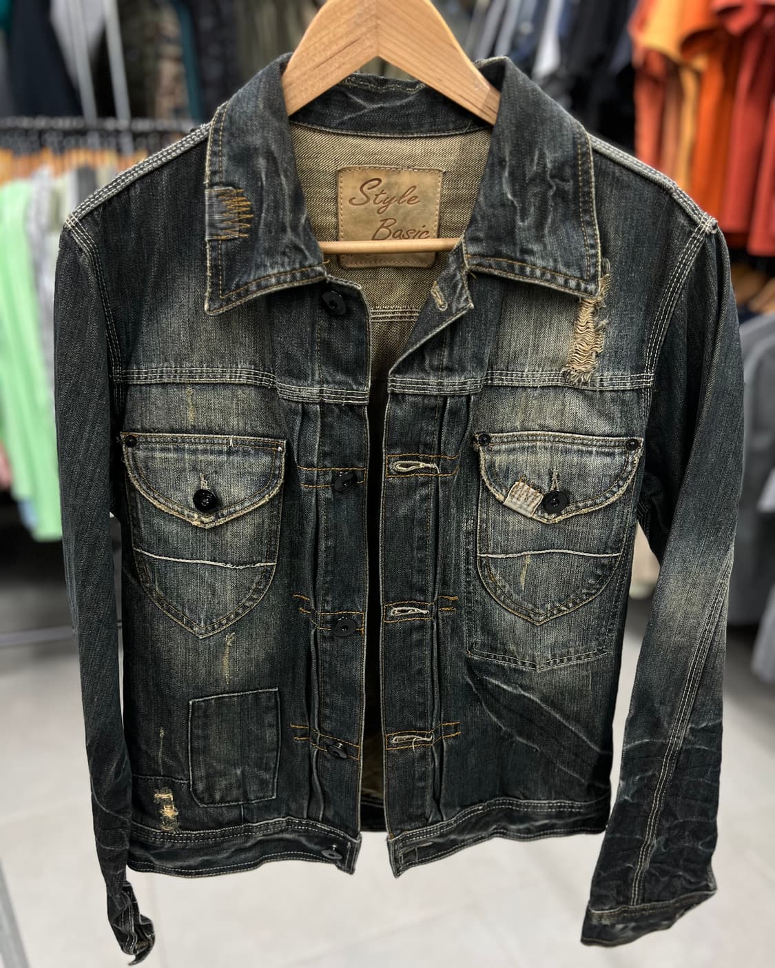 스티치워싱 다크 청자켓 상품이미지9